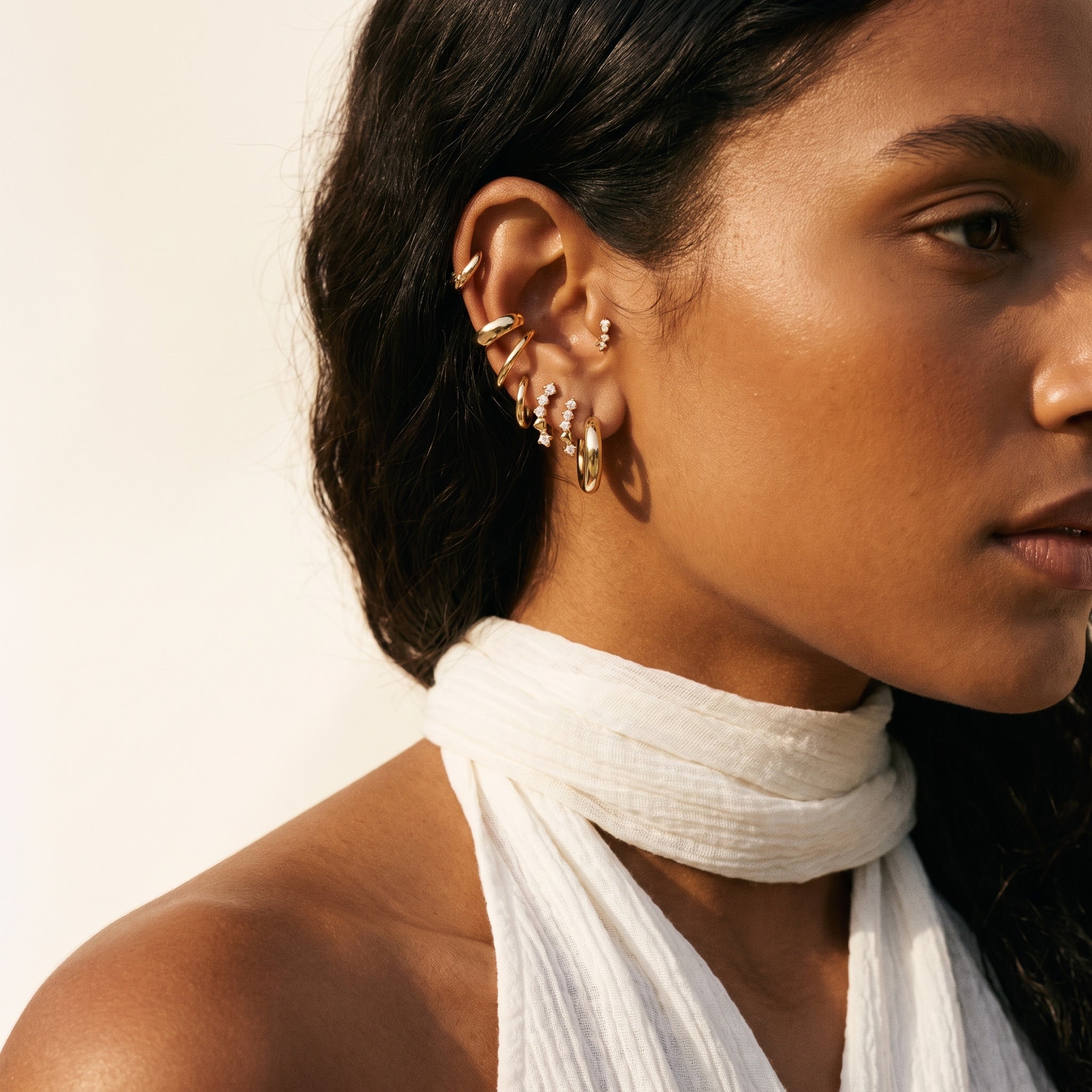 Curated gold ear stack — Glam by Layal
