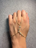Gold Crystal Clover Hand Chain