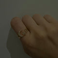 Gold Moon & Star Ring