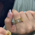 Gold Marquise Crystal Band