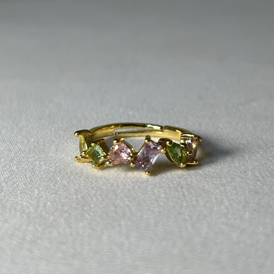 Pink Heart Crystal Ring