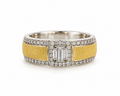 Two-Tone Baguette Ring