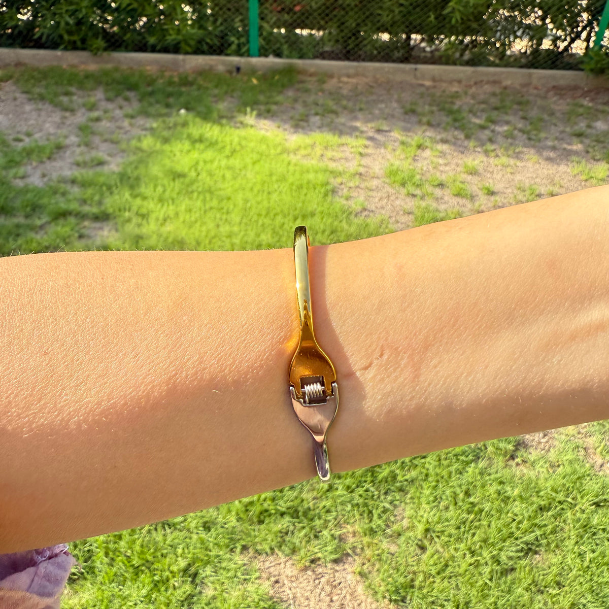 Gold & Silver Starfish Bangle
