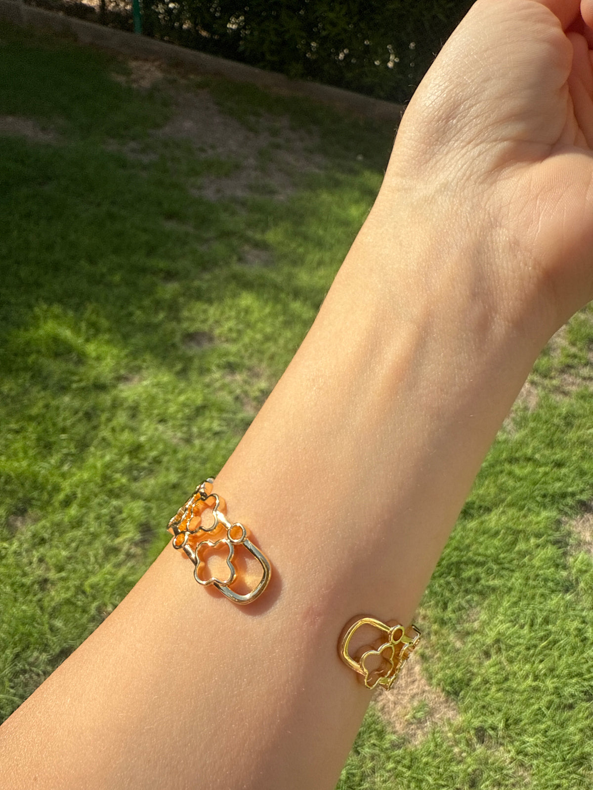 Gold Clover Bangle