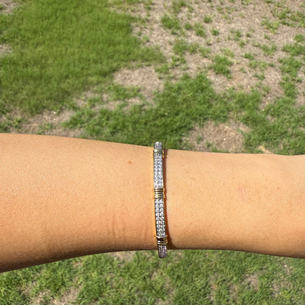 Gold Pavé Bangle
