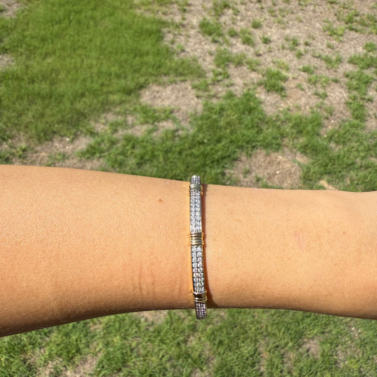 Gold Pavé Bangle