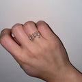 Crystal Twin Flower Ring
