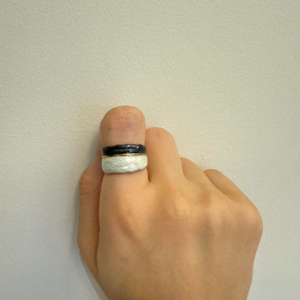 Black & White Resin Ring