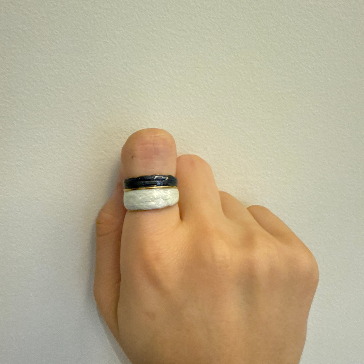 Black & White Resin Ring