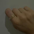 Gold Crystal Link Ring