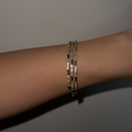 Gold Crystal Bar Wrap Bracelet