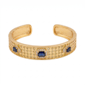 Gold Sapphire Stone Cuff — studio picture