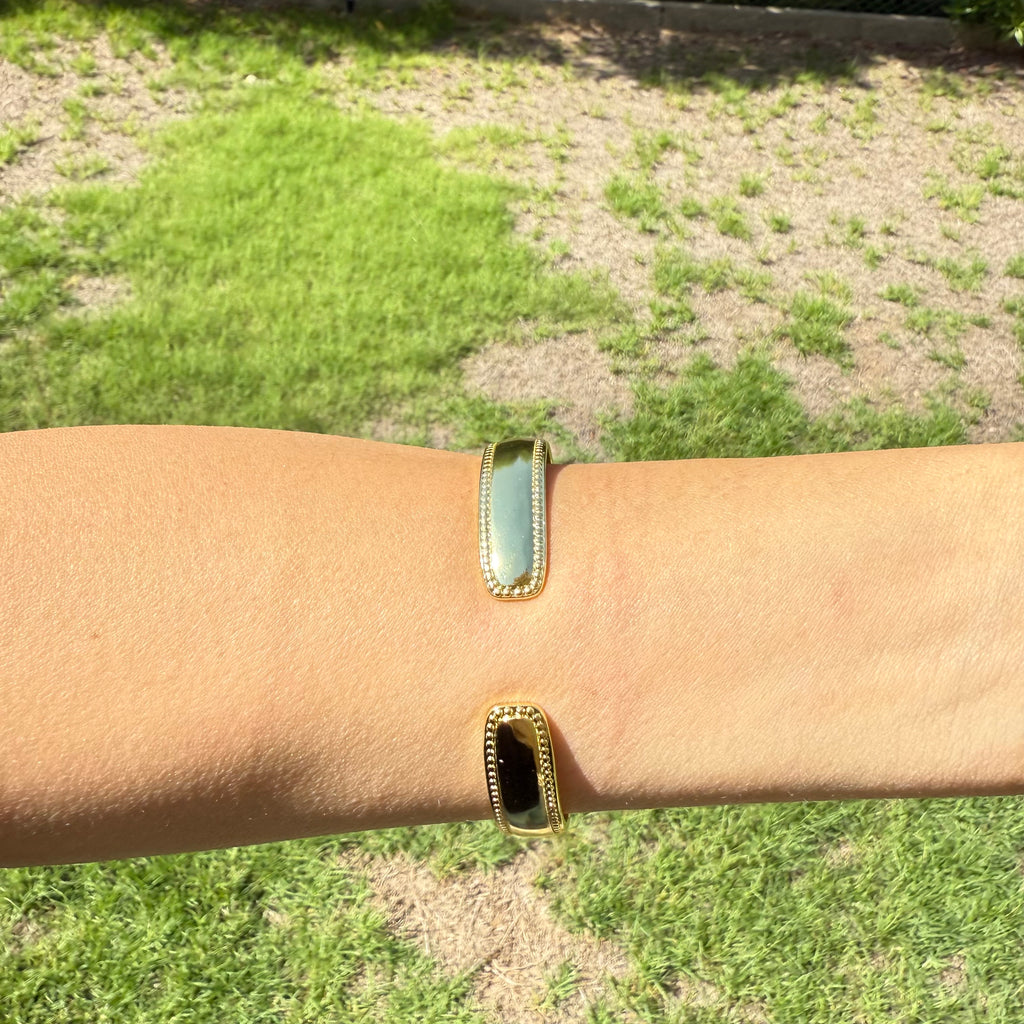 Gold Ruby Pavé Bangle