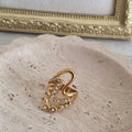 Gold Crystal Wave Ring