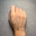 Gold Crystal Star Trio Hand Chain