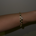 Gold Crystal Serpent Bangle