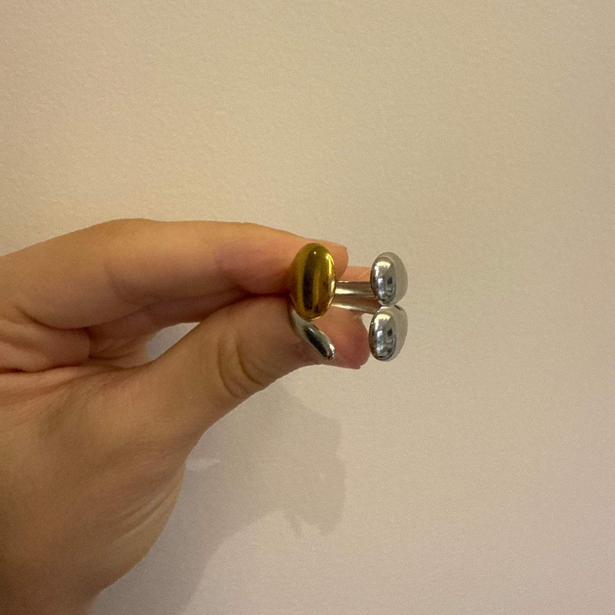 Two-Tone Teardrop Ring