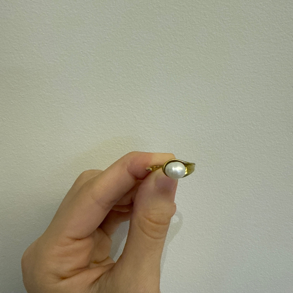 Gold Pearl Ring