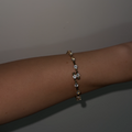 Gold Bar & Crystal Bracelet