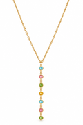 Rainbow Crystal Drop Necklace