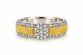 Two-Tone Crystal Cluster Ring