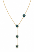 Turquoise Flower Lariat