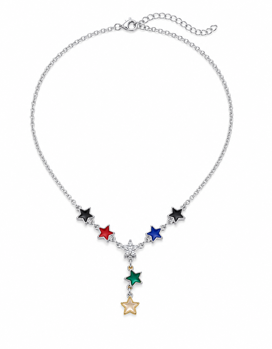 Rainbow Star Drop Necklace
