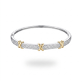 Two-Tone Crystal Bangle