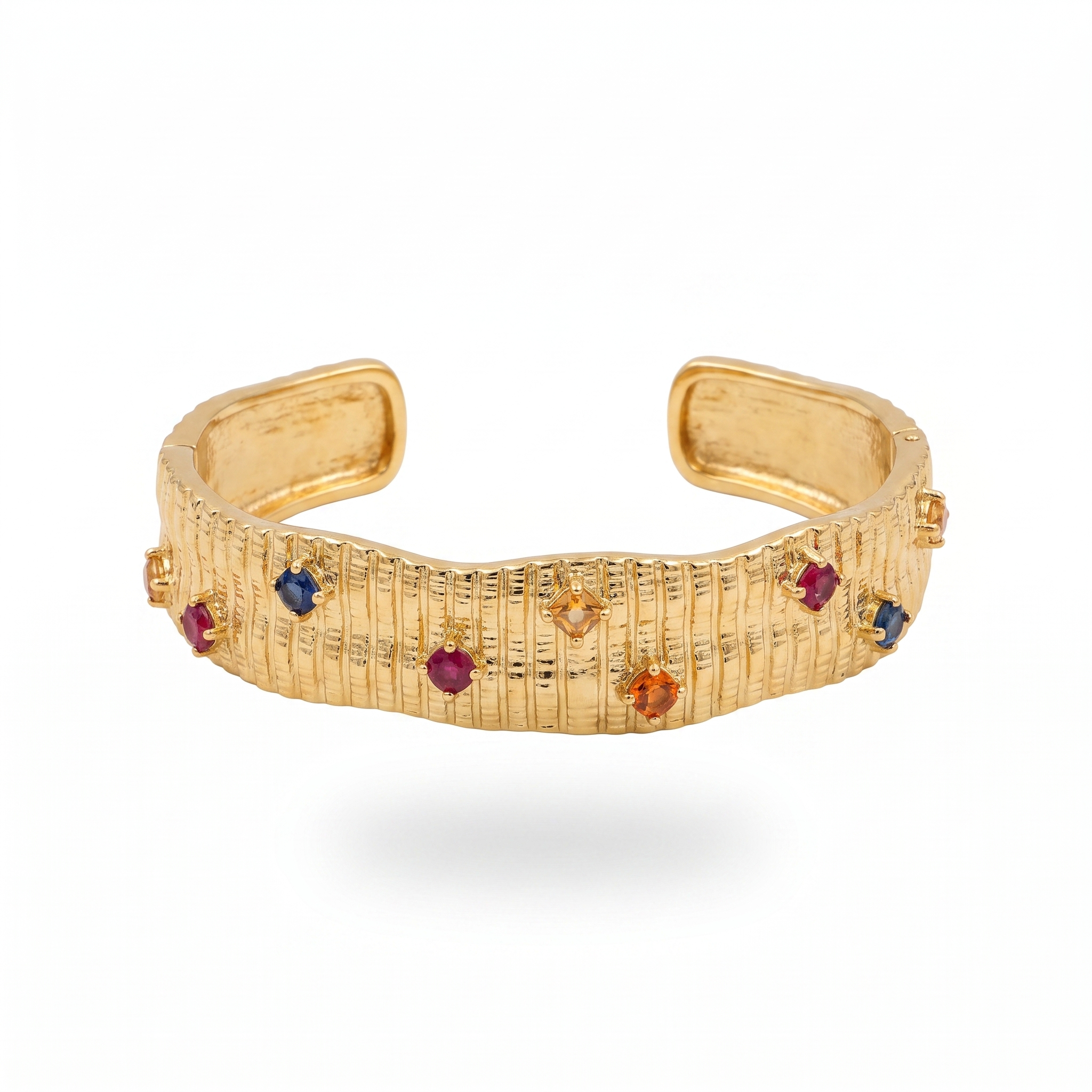 Gold Gemstone Cuff