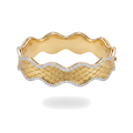 Gold Wave Pavé Bangle