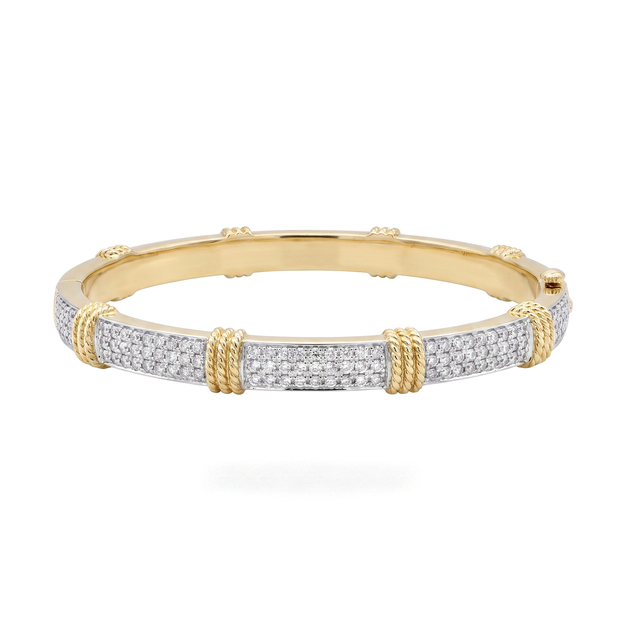 Gold Pavé Bar Bangle