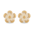 Cream Flower Studs — Glam by Layal