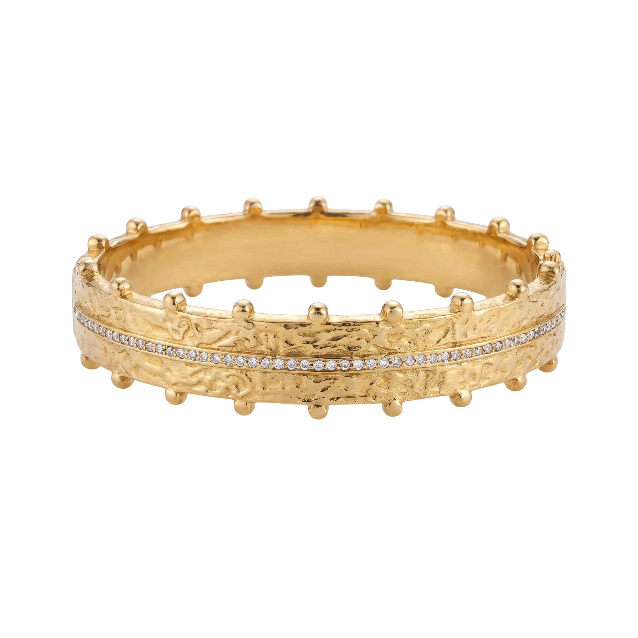 Gold Crown Bangle