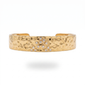 Gold Hammered Star Cuff