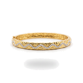 Gold Zigzag Pavé Bangle