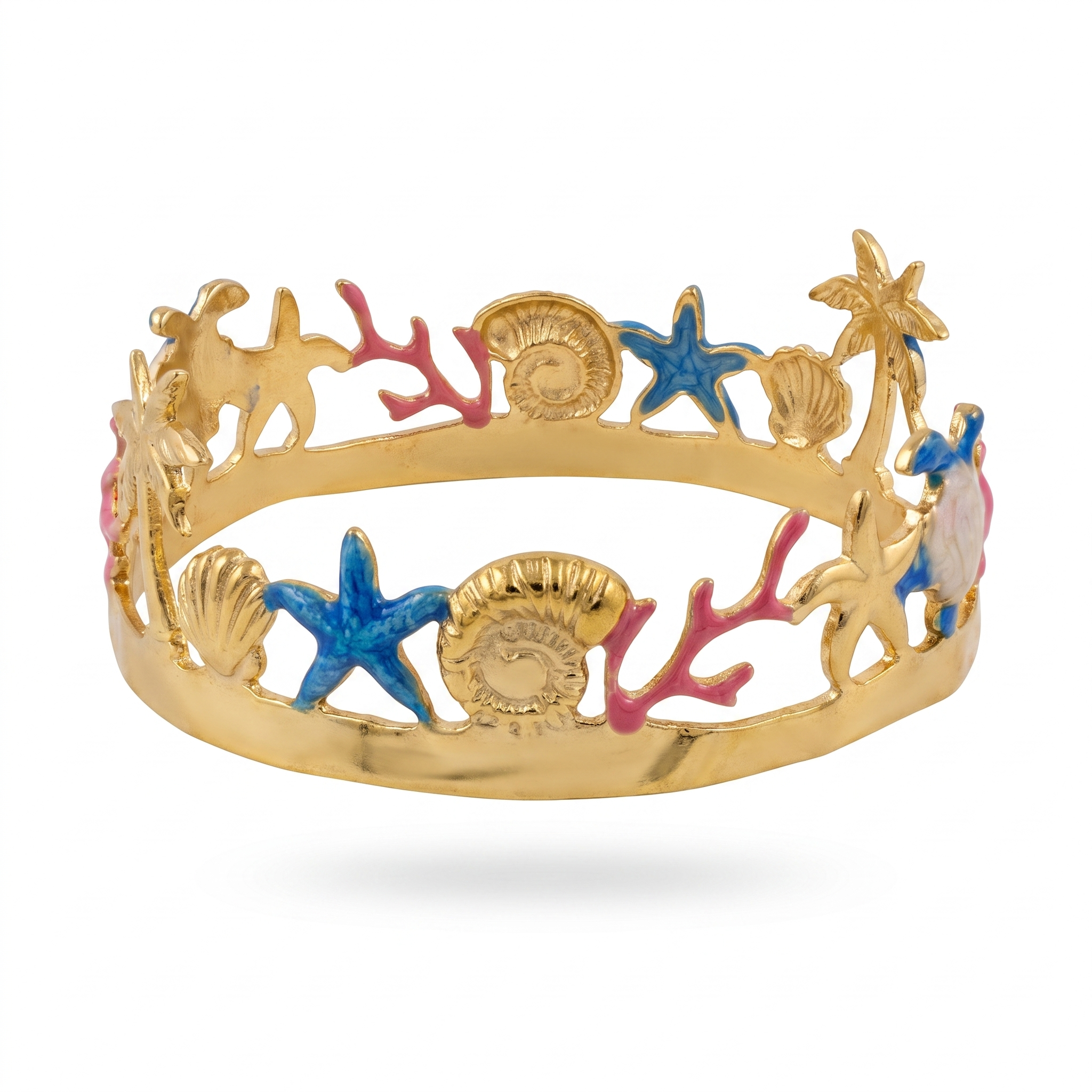 Gold Ocean Reef Bangle