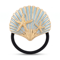 Blue Shell Hair Tie