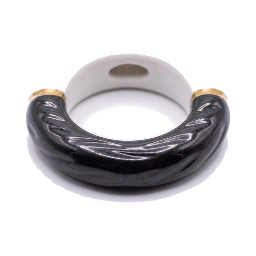 Black & White Resin Ring