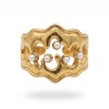 Gold Pearl Lace Ring