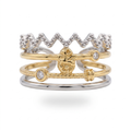 Two-Tone Crown Ring Set