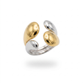 Two-Tone Teardrop Ring