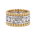 Two-Tone Beaded Ring Stack