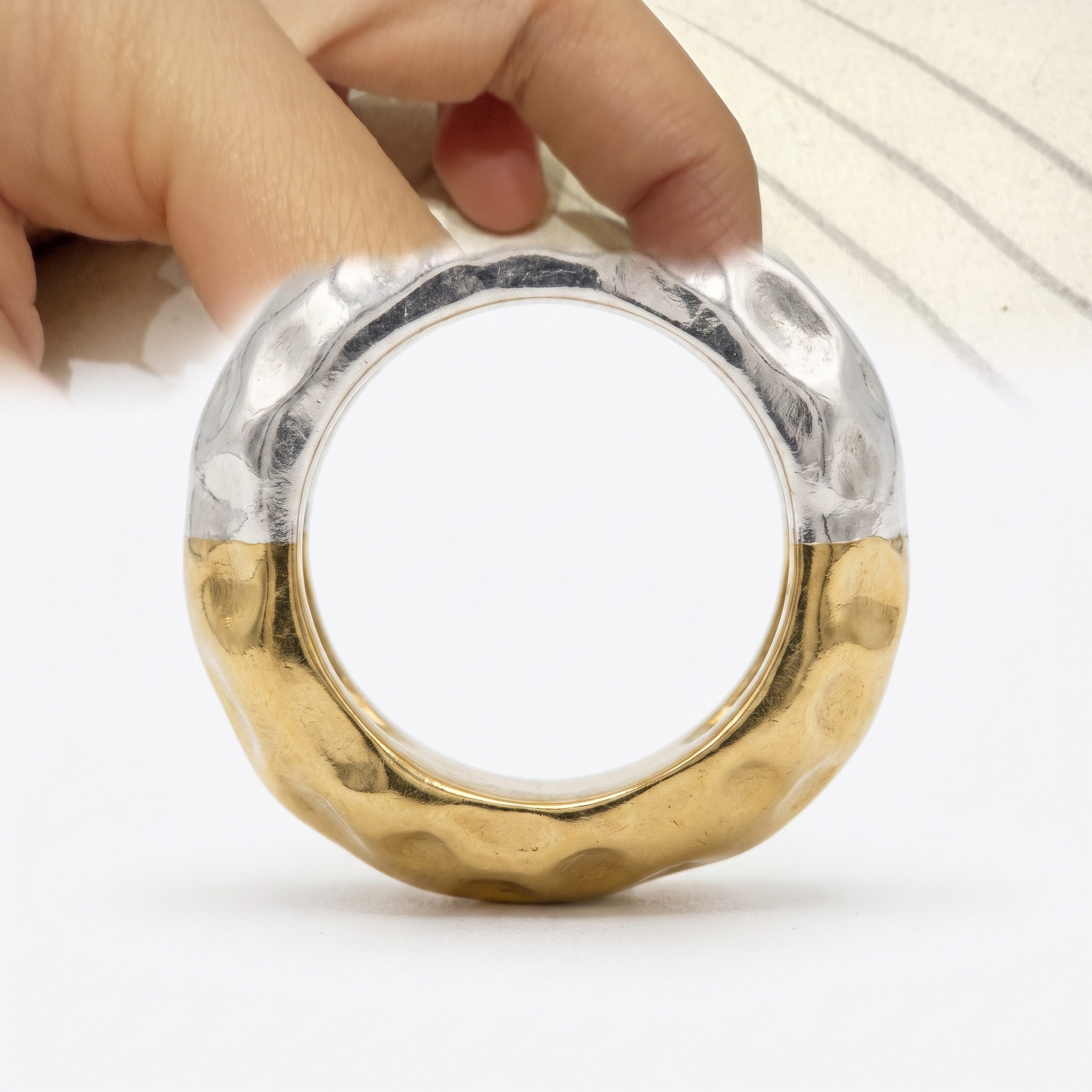 Two-Tone Circle Ring