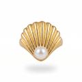 Gold Shell Pearl Ring