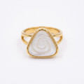 Mother-of-Pearl Swirl Ring
