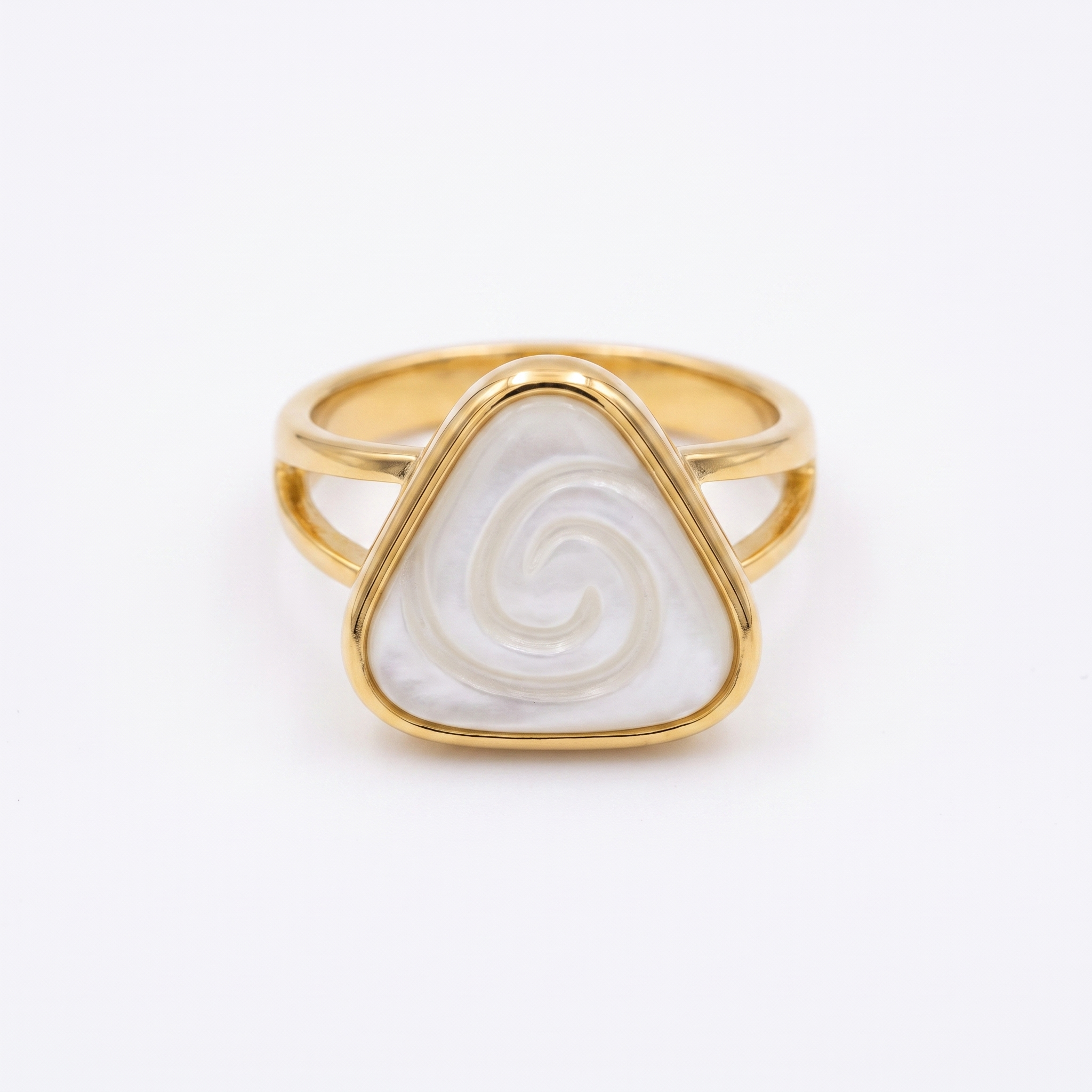 Mother-of-Pearl Swirl Ring