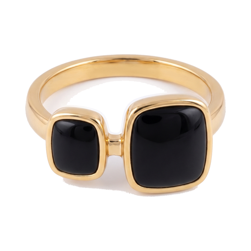 Black Onyx Twin Ring