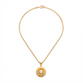 Gold Daisy Pendant Necklace