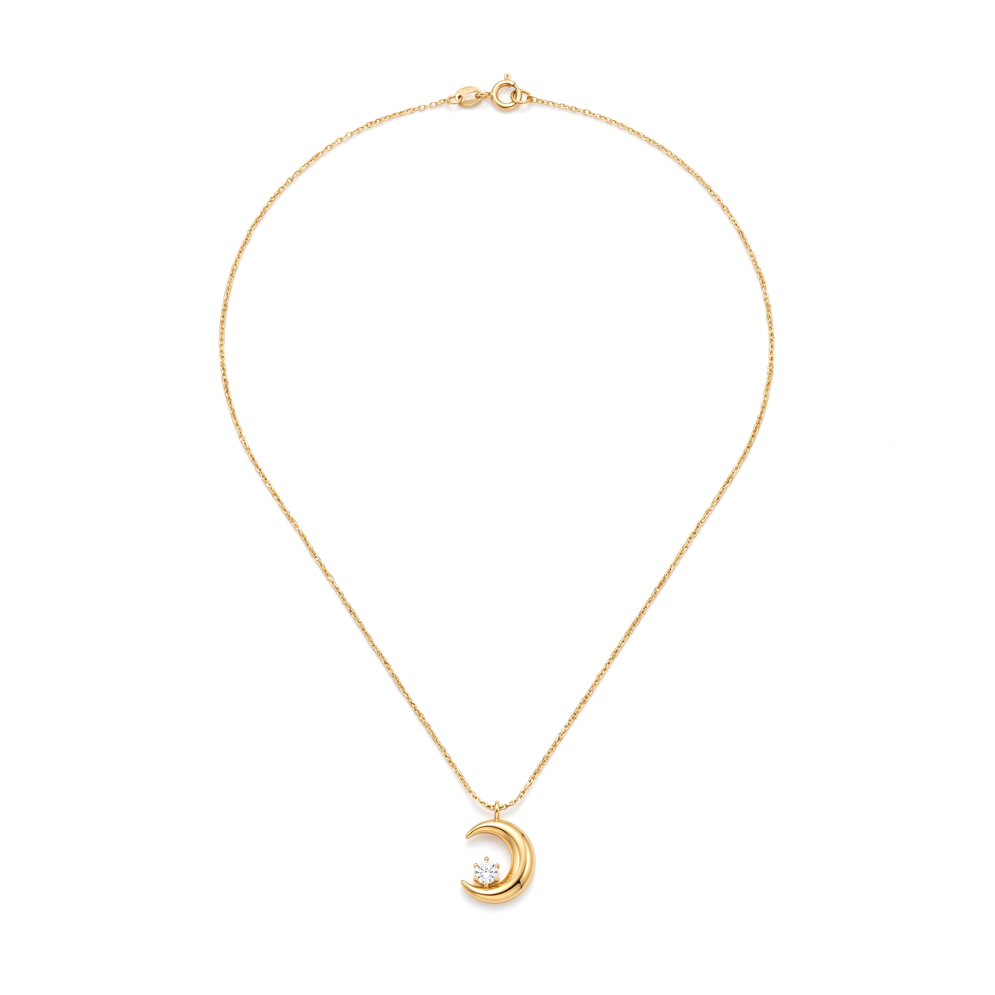 Gold Crescent Moon Necklace