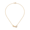 Gold Crystal Leaf Necklace